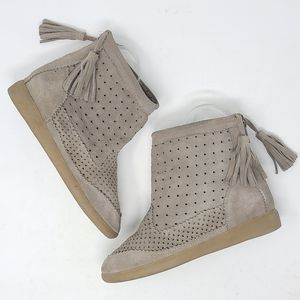 ISABEL MARANT Beslay Perforated Ankle Booties Size 7.5